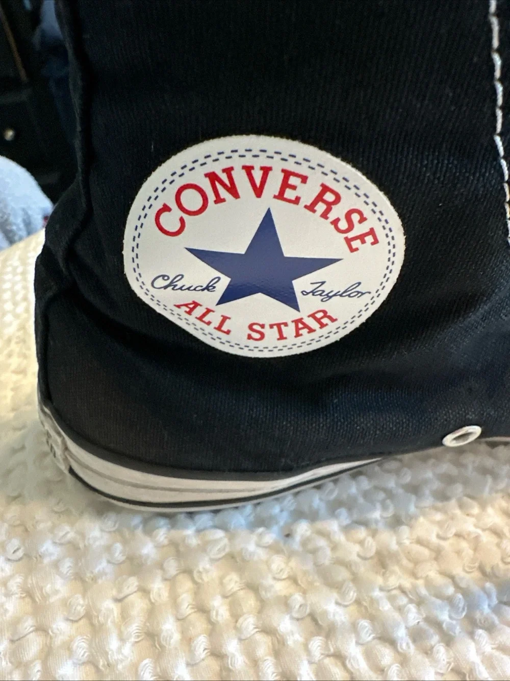 Chuck Taylor Converse Classic Black High-Top Kids Sneakers with White Trim
